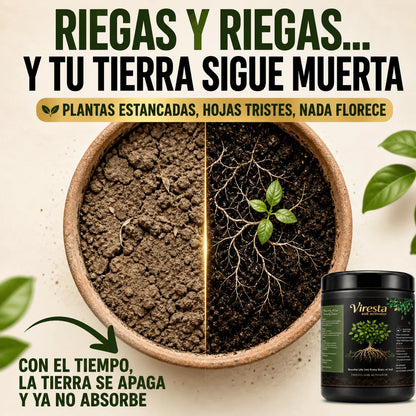 Tierra Fertil - Viresta Fertilizante Orgánico para Mejora de Raíces y Suelo
